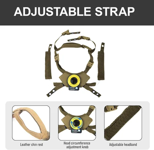 Vista 3 de Almohadillas tácticas para casco, universal Airsoft para exteriores, repuesto interno de espuma viscoelástica, kit de acolchado para casco