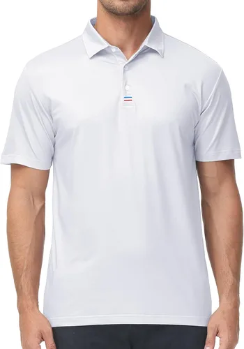 Vista 75 de V VALANCH Polo de golf de manga corta para hombre, estilo casual, con cuello que absorbe la humedad