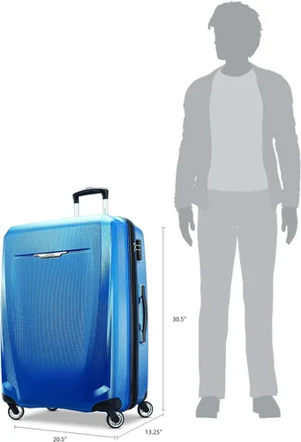 Vista 6 de Samsonite Winfield 3 DLX Hardside - Equipaje expandible con ruedas, AzulAzul marino), 120754-1112
