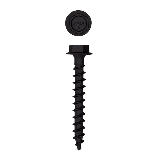 Vista 10 de Tornillos de retraso de madera estructural con cabeza hexagonal exterior de 1/2 "x 5" Powerlags Hex (25 EA)