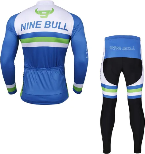 Vista 2 de Conjunto de camiseta de ciclismo para hombre, camiseta reflectante de secado rápido y pantalones cortos de ciclismo acolchados 3D, M