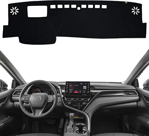 Vista 13 de Alfombrilla Cobertora para Salpicadero Compatible con Toyota Sienna 2010-2004 (Sin Modelos HUD), Alfombrilla Antirreflejos para Salpicadero de Negro