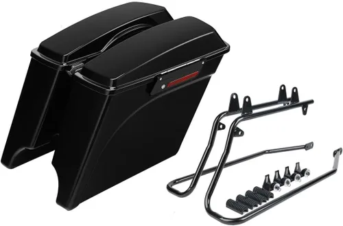Vista 17 de Kit de soporte de conversión para alforjas extendidas de 4" TCMT, compatible con Harley Heritage Softail Fatboy FLSTF Breakout 1984-2017, negro