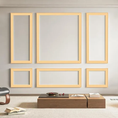Vista 17 de Art3d - Juego de 6 molduras precortadas para pared, paneles de revestimiento para montar, para interior, sala de estar, dormitorio, se instalan