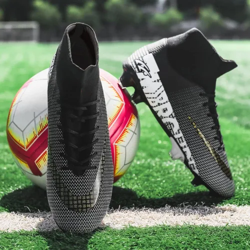 Vista 5 de FGCVX Botas de fútbol atléticas para hombre, zapatos de fútbol de césped, suelo firme