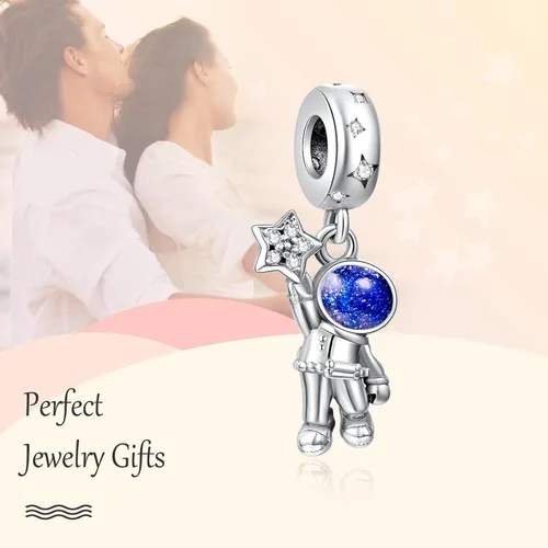 Vista 3 de Annmors Snowflake Charms for Woman-925 Sterling Silver Dangle Pendant Cubic Zirconia BeadGirl Jewelry Beads Gifts for Women BraceletNecklace