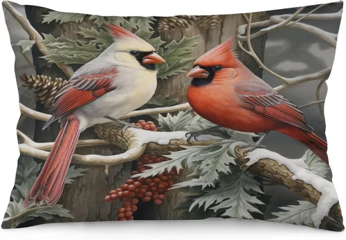 Vista 13 de Fundas de cojín decorativas para cama, diseño de pueblo de invierno, escena de invierno, con una casa victoriana en un entorno nevado, fundas
