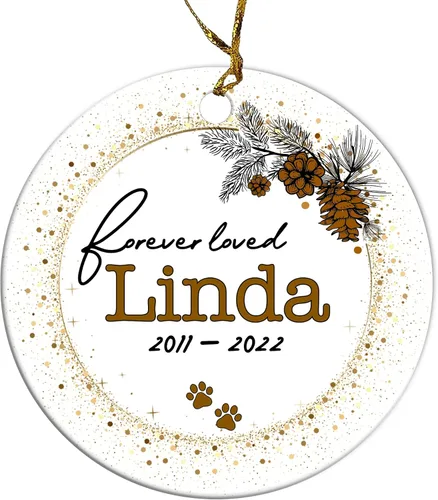 Vista 8 de Adorno personalizado para foto de perro, adorno de Navidad personalizado para mascotas 2023, regalos de Navidad personalizados para cachorros