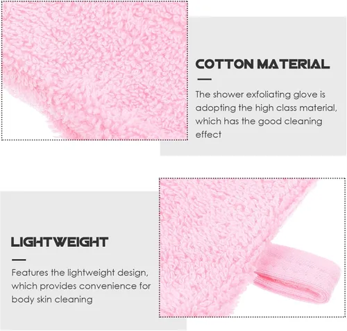 Vista 4 de Guantes de baño, guantes de ducha, guantes exfoliantes, guantes exfoliantes para la piel, guantes exfoliantes para el cuerpo, guantes para niños