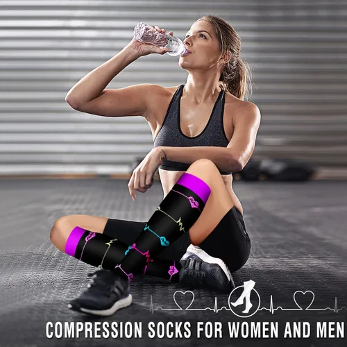 Vista 94 de 6 Pack Copper Compression Socks for Women and Men Circulation-Best Support for Medical, Running,Nursing,Athletic