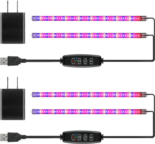 Vista 11 de iPower - Lámpara LED de crecimiento con espectro completo para plantas de interior, cuello de cisne ajustable, 2/3 modos de luz y 5/10 niveles