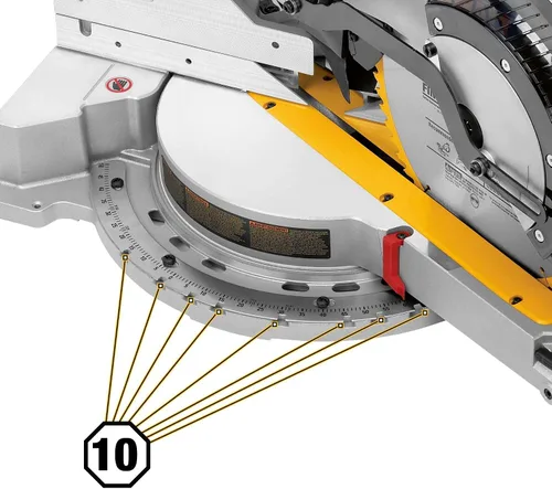 Vista 8 de DEWALT Sierra ingletadora compuesta deslizante, 12 pulgadas (DWS779)