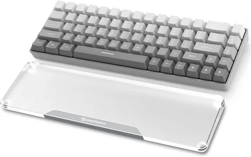 Vista 18 de Reposamuñecas de Acrílico para Teclado - Negro, Reposamuñecas Ergonómico de 68 Teclas para Teclado de Computadora Compacto-negro