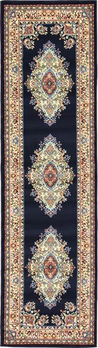 Vista 103 de Unique Loom - Alfombra de área estilo persa tradicional de la colección Reza, de 2 pies 2 pulgadas x 3 pies, colores negro y beige