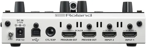 Vista 4 de Roland V-02HD PAC2 Micro Video Switcher Mixer Bundle con BOSS FS-6 Dual Footswitch, 2 cables HDMI y cable de teléfono TS de 1/4 pulgadas