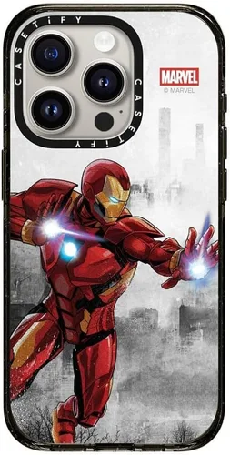 Vista 10 de CASETiFY Funda para iPhone Air, compatible con MagSafe Marvel VS CoLab Protección contra caídas de grado militar 4x de 8.2 pies Funda Capitán