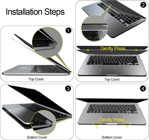 Vista 9 de Funda para MacBook Air de 15.3 pulgadas (modelo de lanzamiento 2023: chip A2941 M2), funda protectora, cubierta de teclado y protector de pantalla.