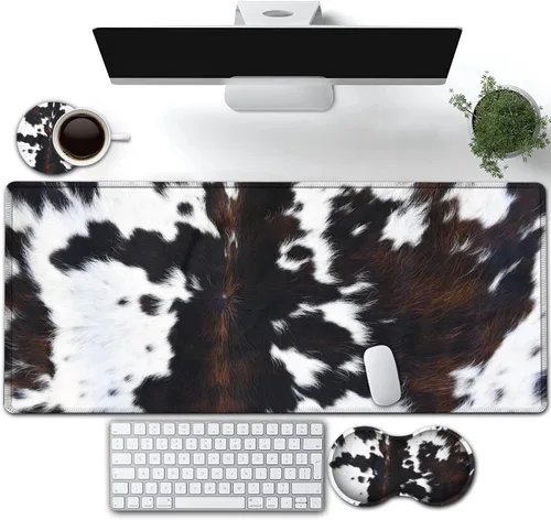 Vista 8 de Alfombrilla de mouse grande para juegos, protector de escritorio impermeable extendido (31.5 x 11.8 pulgadas), ergonómico de espuma viscoelástica