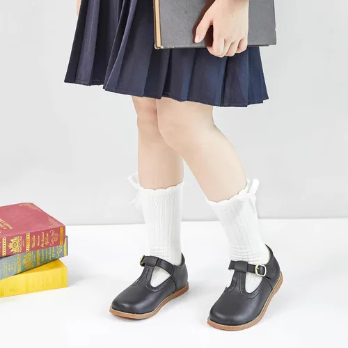 Vista 3 de Otter MOMO Vestido de uniforme escolar con tirantes en T para niña Mary Jane Flat