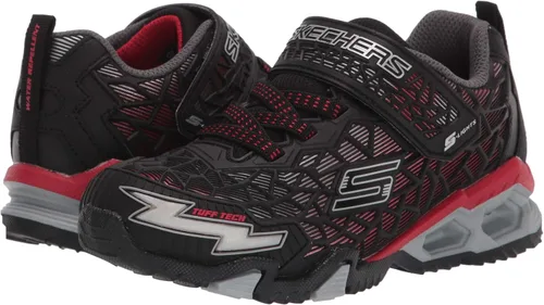 Vista 7 de Skechers Unisex-Niño, S Lighs, Niños, Tenis deportivos iluminados, NegroRojo, 13.5 niño
