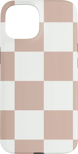 Vista 6 de Brown and White Classic Checkered Big Checkerboard Case for iPhone 17