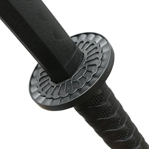 Vista 7 de con funda de espada Katana, aproximadamente 41 pulgadas, hoja de polipropileno de alta dureza para realizar accesorios de cosplay Aikido