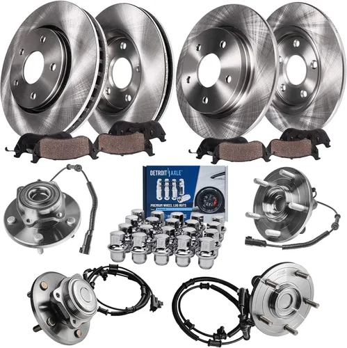 Vista 40 de Detroit Axle - Rotores de freno para Chrysler 200 2015 2016 2017, Rotores de freno de disco de reemplazo: 12.01" pulgadas delantero y 10.95