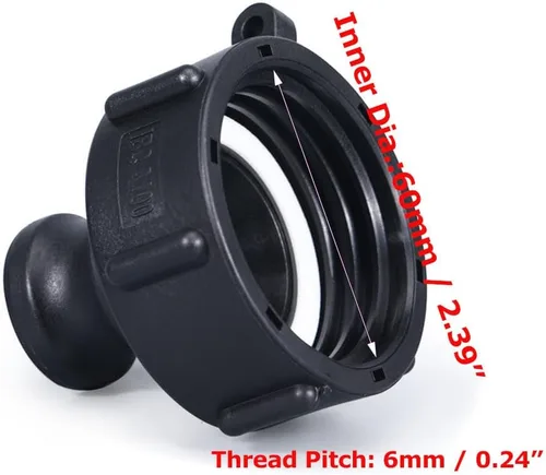 Vista 3 de IBC - Adaptador de manguera de tanque de mano, rosca gruesa hembra de 2 pulgadas a Camlock, conector rápido (2 pulgadas macho)