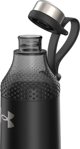 Vista 6 de Under Armour Twist-Off Top Botella de agua de acero inoxidable de 22 onzas para batido de hielo y proteínas, aislada, inastillable, a prueba