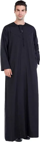 Vista 8 de Ropa musulmana para hombre, bata de caftán duradera, vestido largo de Dubai, ropa étnica, 1 bata suave