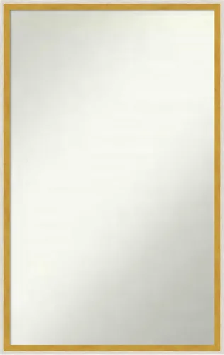 Vista 61 de Amanti Art Espejo de baño blanco para sobre el fregadero, 22 x 45 pulgadas, espejo de tocador rectangular blanco Lucie, marco de madera moderno