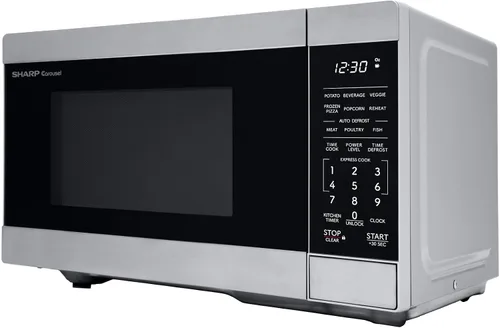 Vista 11 de Horno microondas de sobremesa SHARP con bandeja giratoria de carrusel extraíble de 10.6", 900 vatios, 0.9 pies cúbicos, acero inoxidable