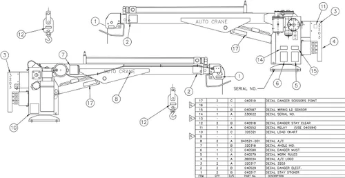 Vista 2 de Auto Crane Kit de calcomanías 3203PRX B