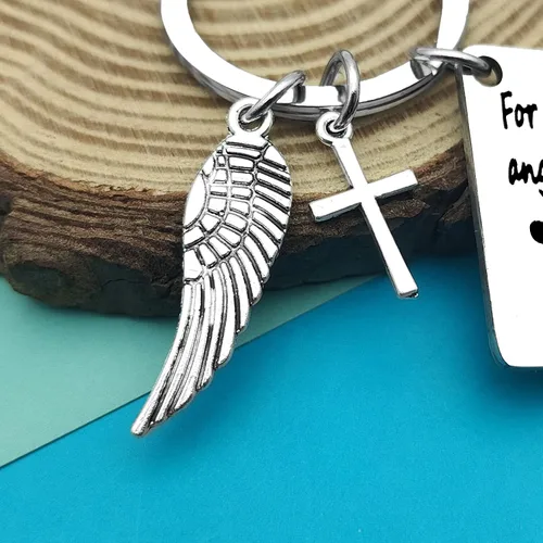 Vista 3 de Llavero cristiano de regalo para mujeres y hombres, joyería religiosa, regalos de primera comunión, regalos de cumpleaños, bautismo, llavero