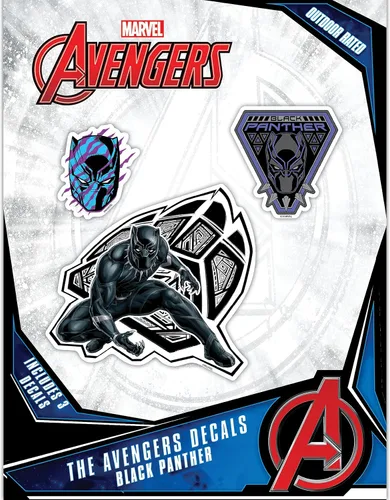 Vista 10 de Marvel Black Panther - Juego de 3 calcomanías de vinilo para botella de agua, bicicleta, casco, laptop, patineta, coche, calcomanías de Marvel