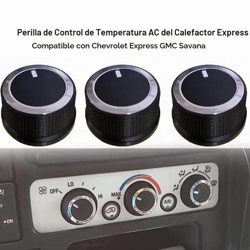 Vista 3 de Pomo de control de temperatura CA de temperatura A/C para Chevy Express 2500 3500 1500 2008-2021 84793085 compatible con GMC Savana 08-17 84141127