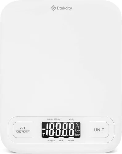 Vista 15 de Etekcity - Báscula de cocina digital de 22 lb, pesa gramos y onzas - Herramienta recargable e impermeable para pérdida de peso, cocina, repostería