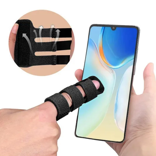 Vista 7 de Férula para dedos, corrector de dedos, alivio del dolor, soporte de dedo, protector de correa para fijación de férula de mano, para articulaciones