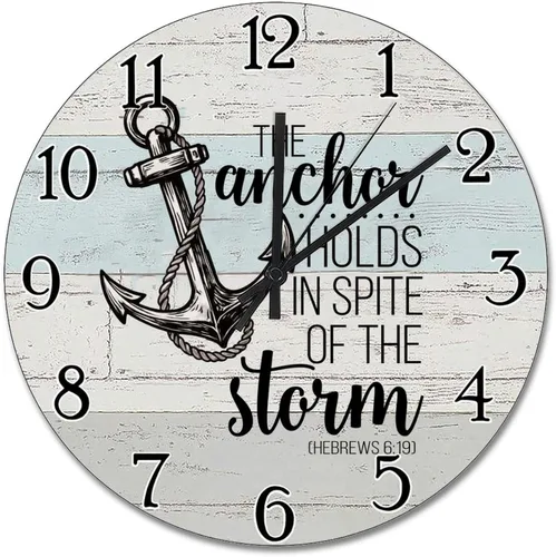 Vista 83 de Reloj de pared con versículo bíblico, con cita religiosa, reloj de madera, texto inspirador cristiano, reloj de madera rústico personalizado