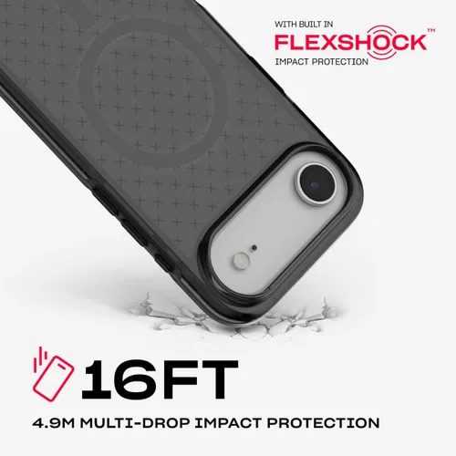 Vista 8 de Tech21 EvoCheck - Funda protectora delgada para iPhone 17 Air, color ahumado/negro, protección contra impactos, compatible con MagSafe