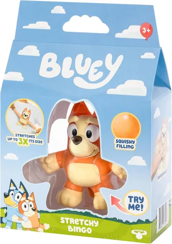 Vista 8 de Bluey Juguete Elástico del Héroe Bingo, Suave, Juguete Fidget Blando con Relleno Similar a Gel Pegajoso, Juguetes Blandos para Niños de 3+ Años que