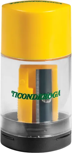 Vista 3 de Ticonderoga Duo - Sacapuntas y borrador 2 en 1, amarillo, 6