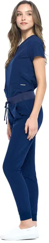 Vista 4 de Dagacci Medical Uniform Conjunto de ropa quirúrgica unisex de 4 vías para mujer y hombre