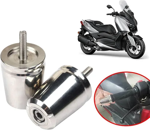 Vista 2 de Motorcycle Handlebar Grips Handle Bar Cap Ends Plug for Yamaha XMAX300 Xmax 300 X-MAX 250 125 400