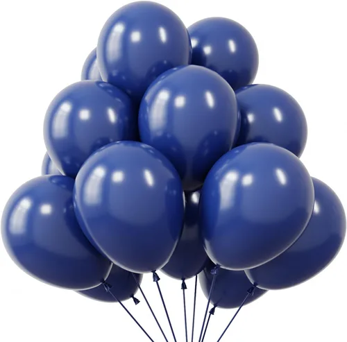 Vista 18 de KBZVNAF Globos negros de látex para fiesta, paquete de 50 globos de helio negro mate de 12 pulgadas para decoración de bodas, graduaciones, baby