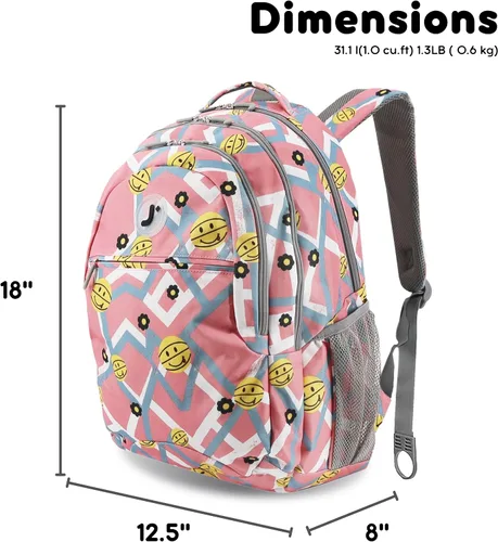 Vista 7 de J World New York Mochila para portátil Cornelia, Baloncesto, Tamaño único, Mochila escolar Cornelia para niños. Linda mochila para laptop para mujer