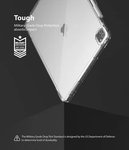 Vista 9 de Ringke Fusion Plus [Funda + soporte para lápices] compatible con iPad Pro 12.9 (6ª generación 2022, 5ª generación 2021), parte trasera dura