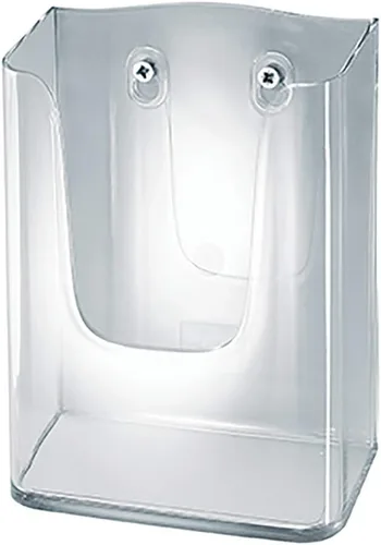 Vista 3 de Sigel LH115 Porta literatura de pared acrílico, con 1 compartimento, transparente, para A4