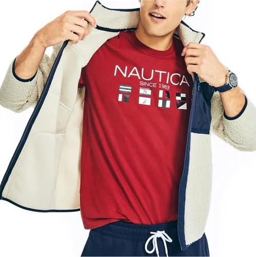 Vista 4 de Nautica Camiseta gráfica con logotipo para hombre