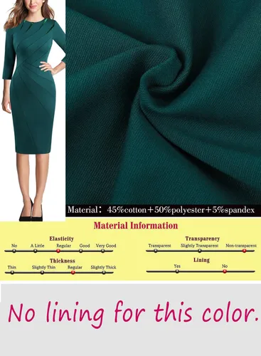 Vista 6 de VFSHOW Elegante vestido de tubo ajustado con cuello redondo para mujer, para el trabajo, negocios, oficina, bodycon